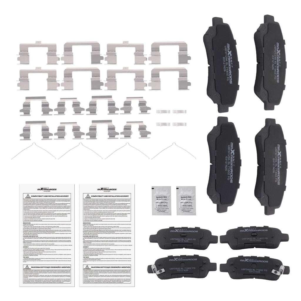 Ceramic Brake Pads Kit for Nissan Maxima (2009–2014, 2016–2022) D905