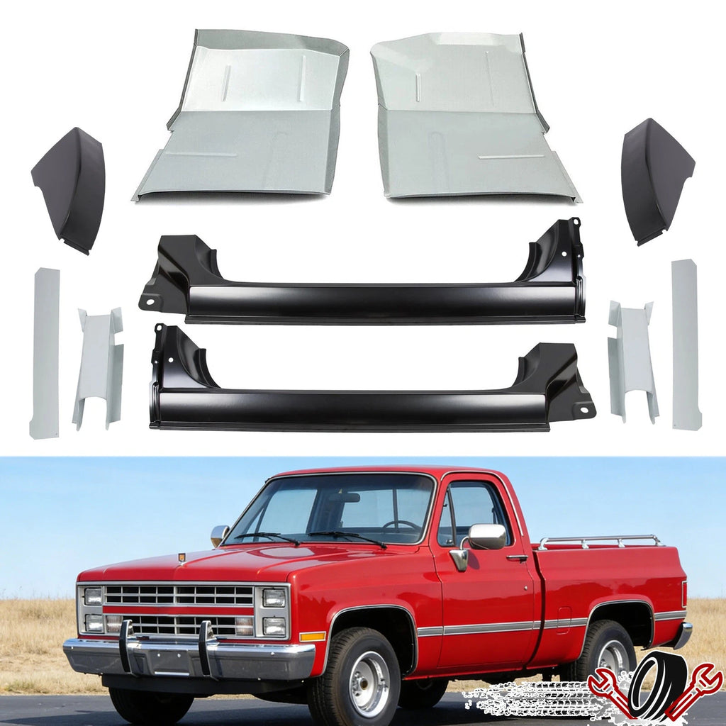 Rocker Panel Cab Corner & Floor Pan Supports for Chevy C10 K20 GMC Jimmy (1973–1987)