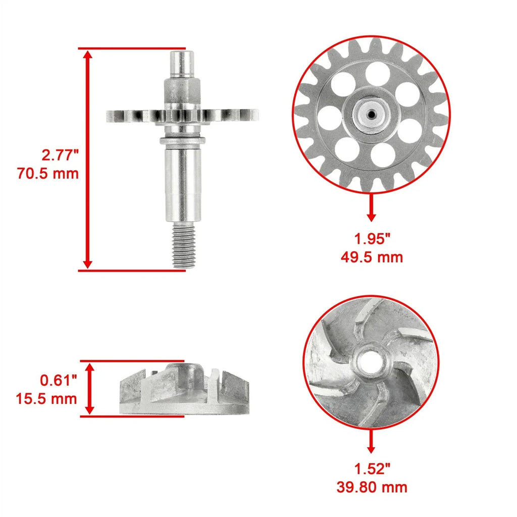 Water Pump Seal Impeller Shaft Gear Rebuild Kit for Yamaha WR250F (2001–2013)