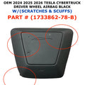 Driver Wheel Airbag for Tesla Cybertruck (2024–2026) 1733862-78-B Black