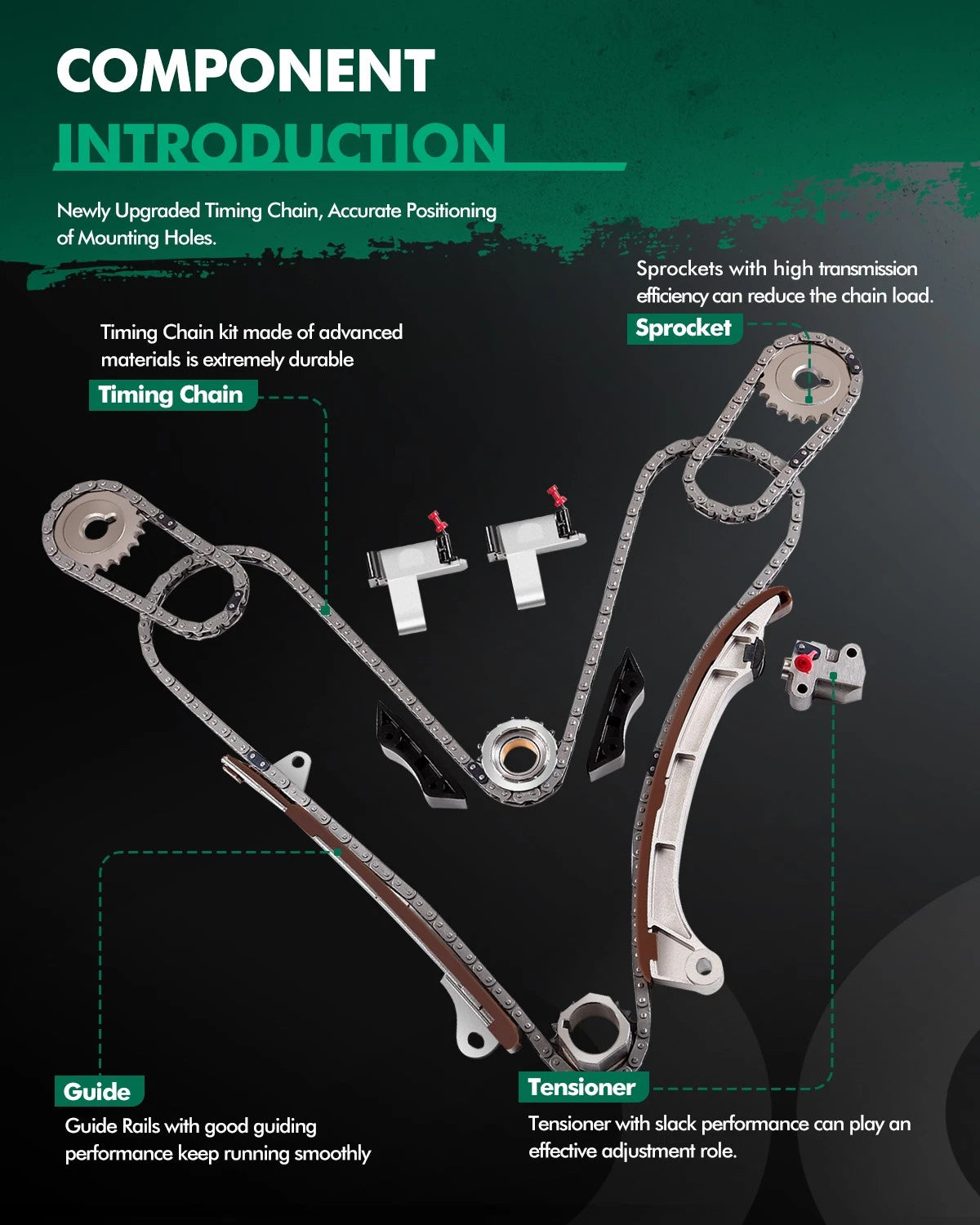 Timing Chain Kit for Toyota 4Runner Tacoma Tundra (2003–2012) 4.0L V6