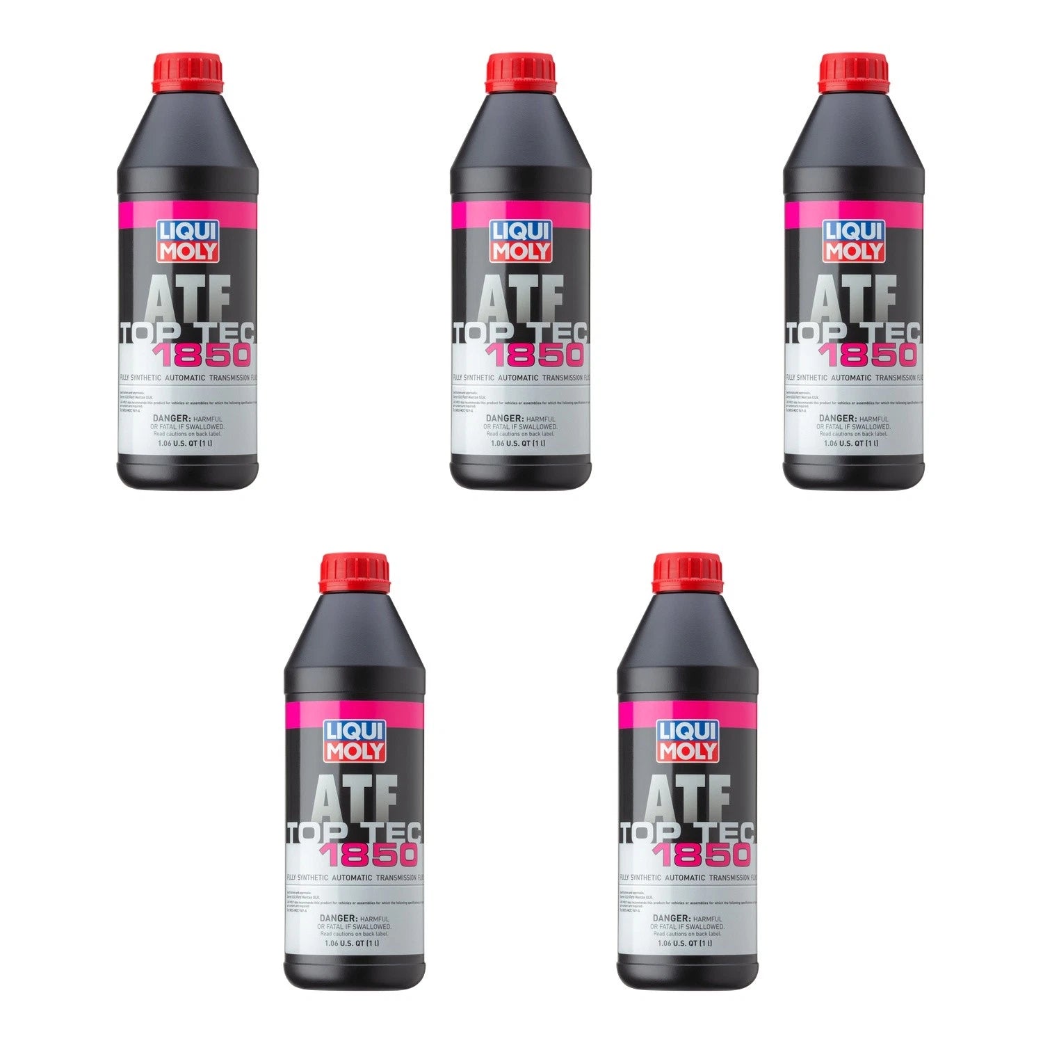 Set of 5 Liqui Moly Top Tec ATF 1850 Automatic Transmission Fluid 5L