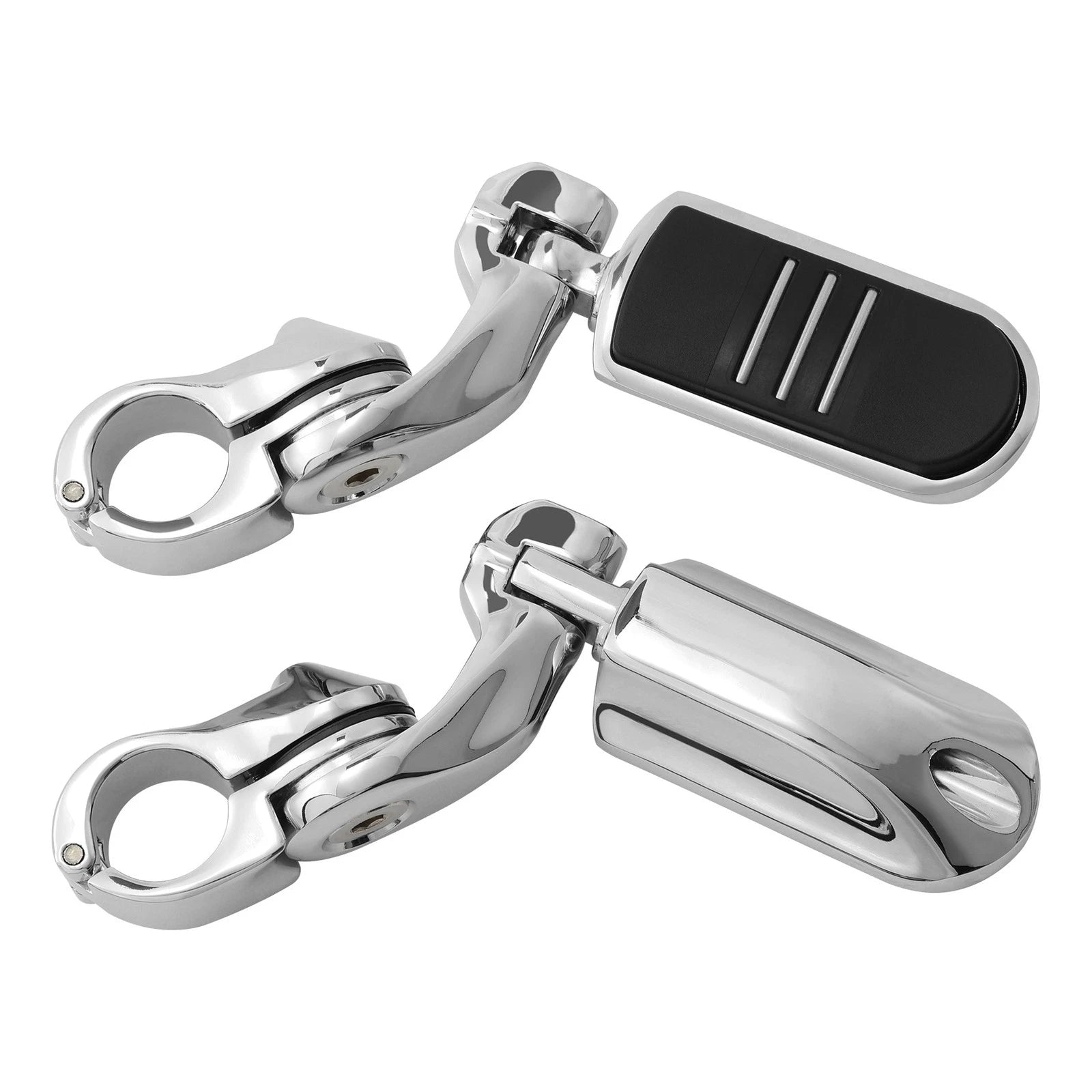 1 1/4" Short Angled Highway Engine Guard Footpegs for Harley