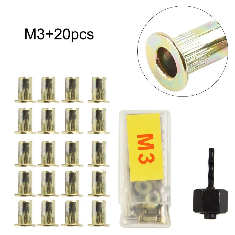 21PCS Nut Head Hand Rivet for Industrial Equipment