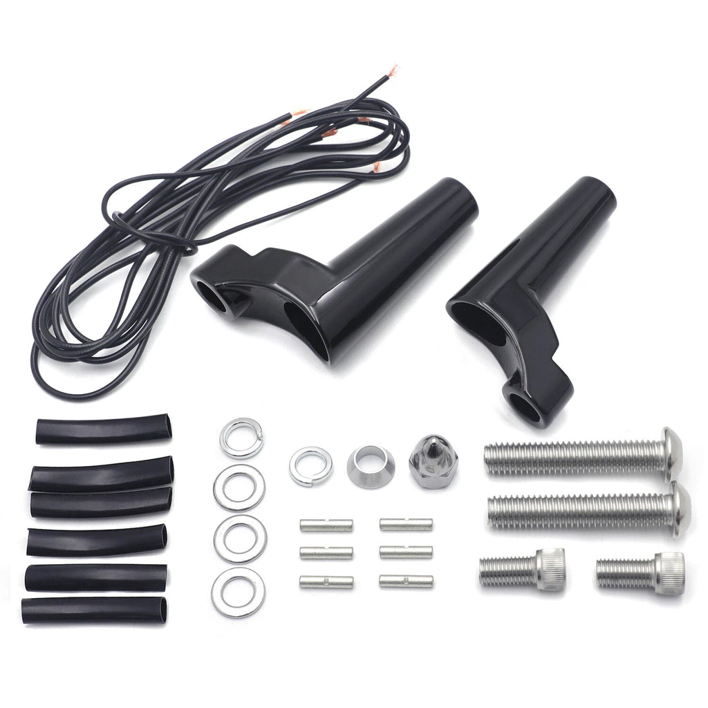 Gloss Black Turn Signal Relocation Kit for Harley XL (1988–2022)