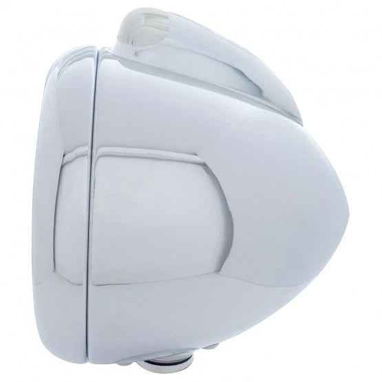 Headlight Crystal Clear Lens Replacement for Chrome Guide 682-C H4 (H4)