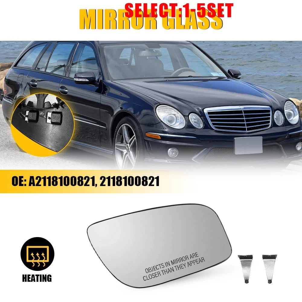 Heated Mirror Glass Right for Mercedes-Benz E Class W211 (2007–2009) 2118100821