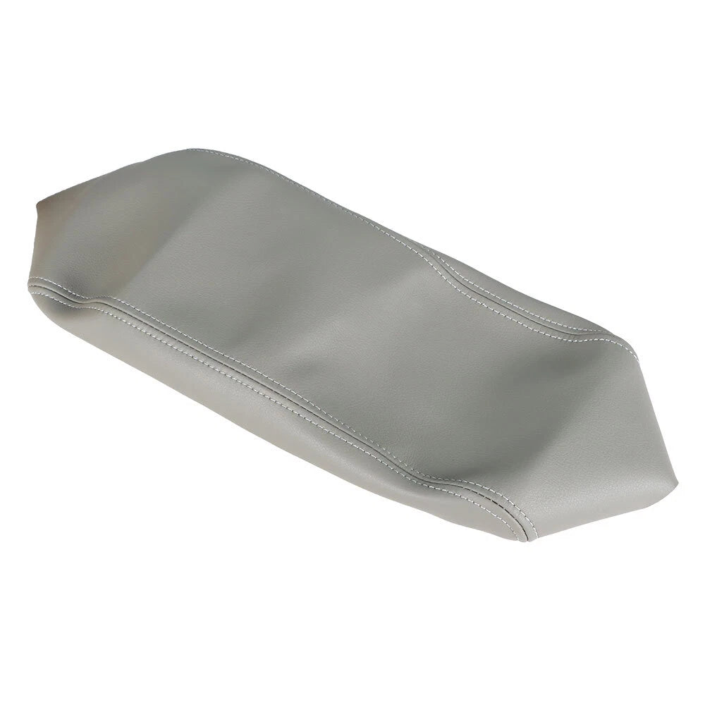 Leather Center Console Lid Armrest Cover for Dodge Durango (2011-2019) Gray