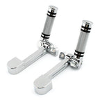 Chrome Stirrup Heel Foot Rest Pegs for Harley Sportster XL 883 1200 (2004-2023)