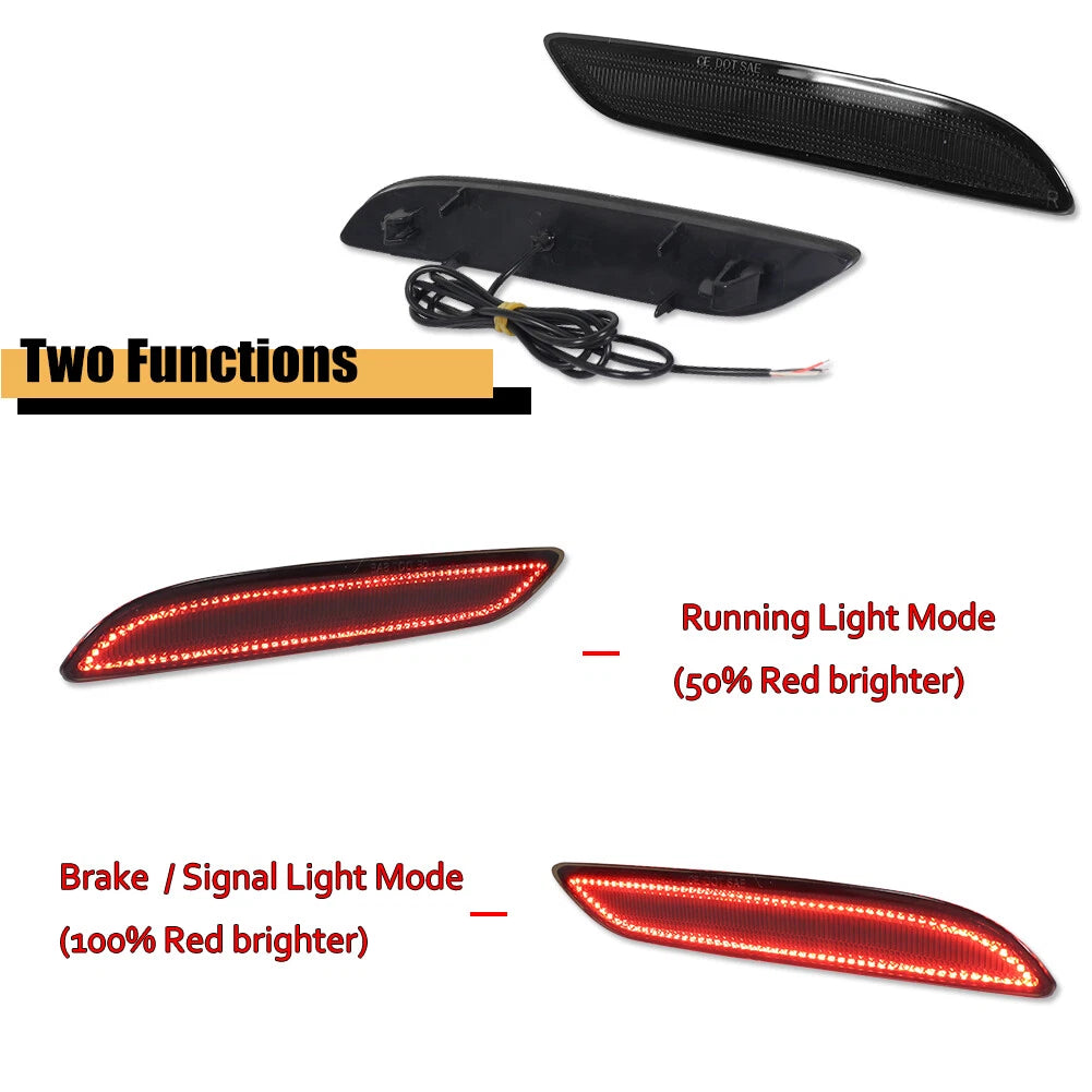 Set of 2 Smoke LED Tail Brake Lights for Chrysler Pacifica & Voyager (2017–2023)