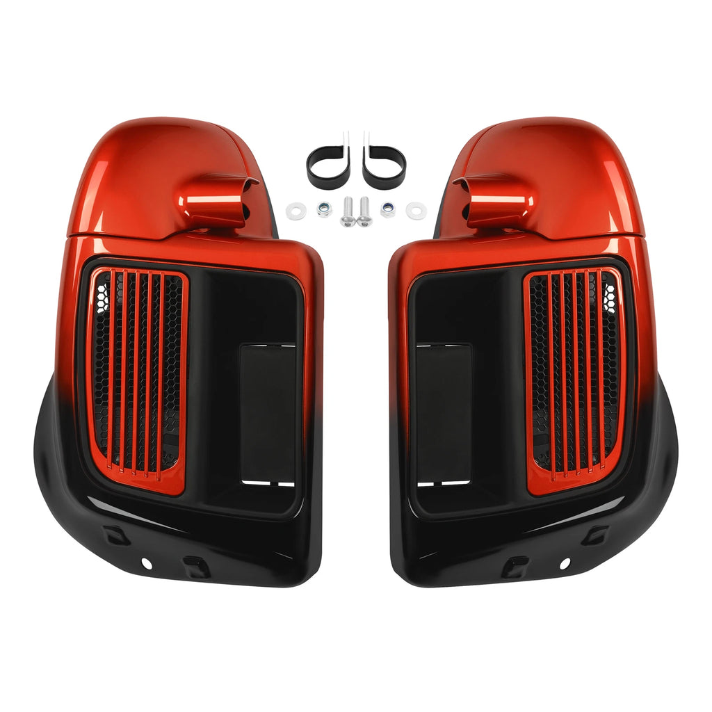 Lower Vented Fairing for Harley Touring (2014–2024) Sunset Orange/Sunset Black Fade