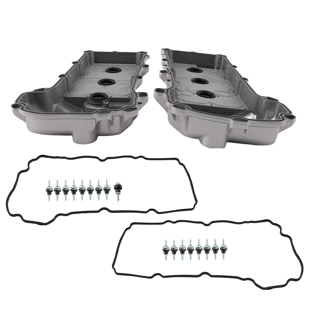 Engine Valve Cover Set for Ford Flex 3.5L (2009–2012) 7T4Z-6582-F Silver