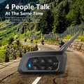 EJEAS V4 Plus Bluetooth Intercom Headset for Motorcycle - 1500M, 4 Riders