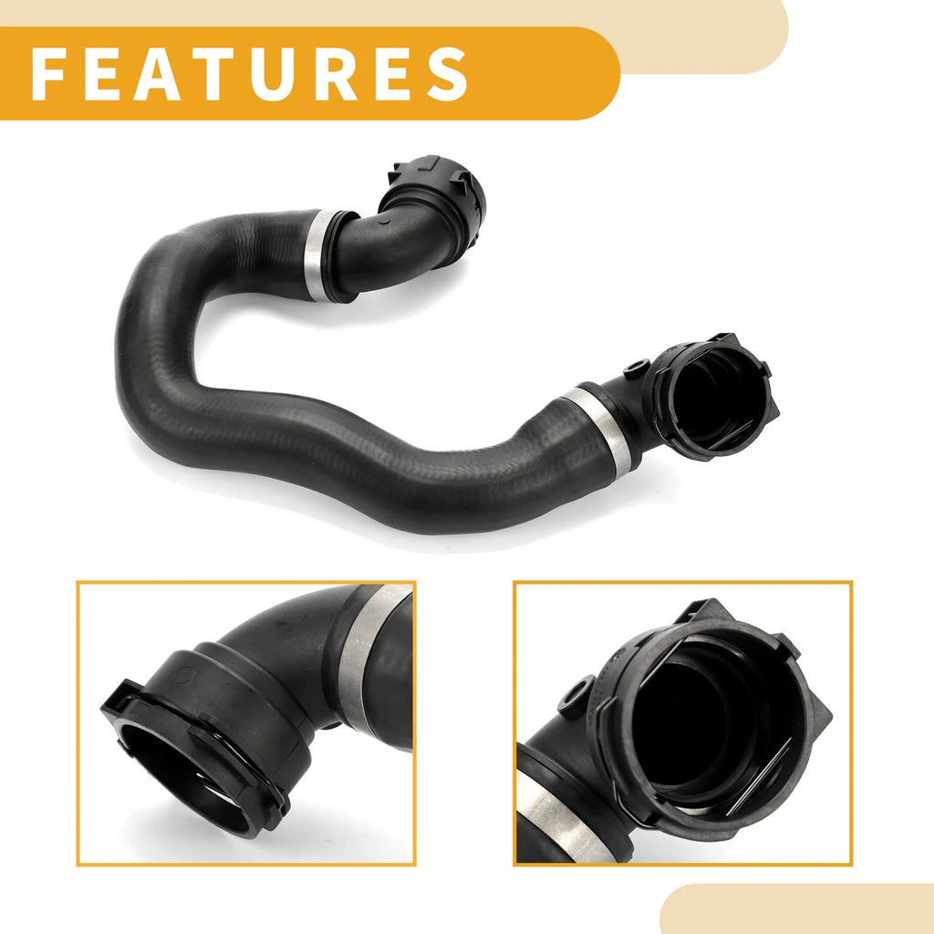 Radiator Hose for BMW 335i (2007–2010) No. 11537585023 Rubber Black