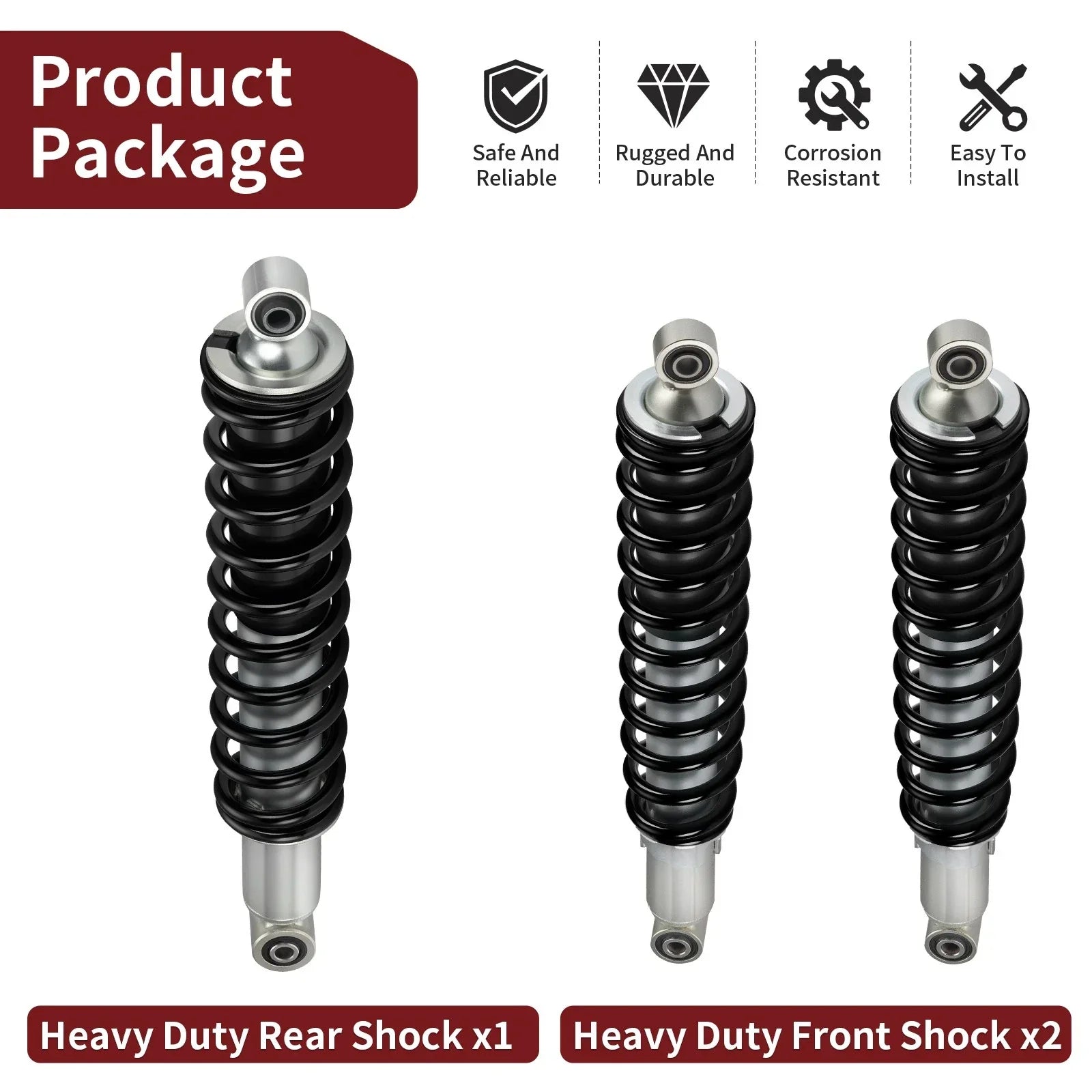 Front Rear Shocks Absorber for Honda Rancher 420 TRX420FM FE TE TM FPE FPM (2007–2013)