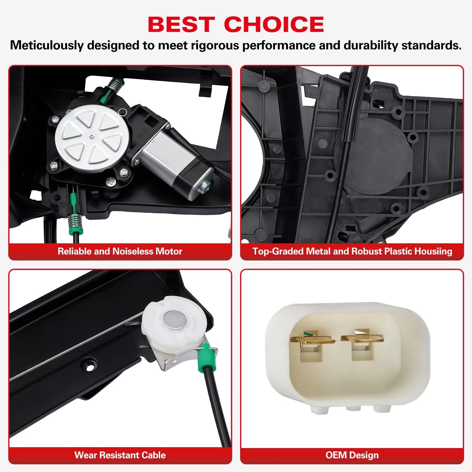 Power Window Motor and Regulator Assembly for Ford Expedition Lincoln (2008–2017)