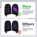 Silicone Remote Key Fob Shell Cover for Jeep Chrysler Dodge (2014-Up)