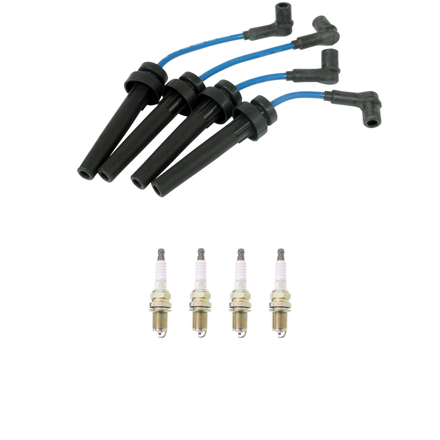 NGK 7mm Wire Set & 4 Nickel Spark Plugs for Avenger Eclipse Sebring Talon (1995–2005)
