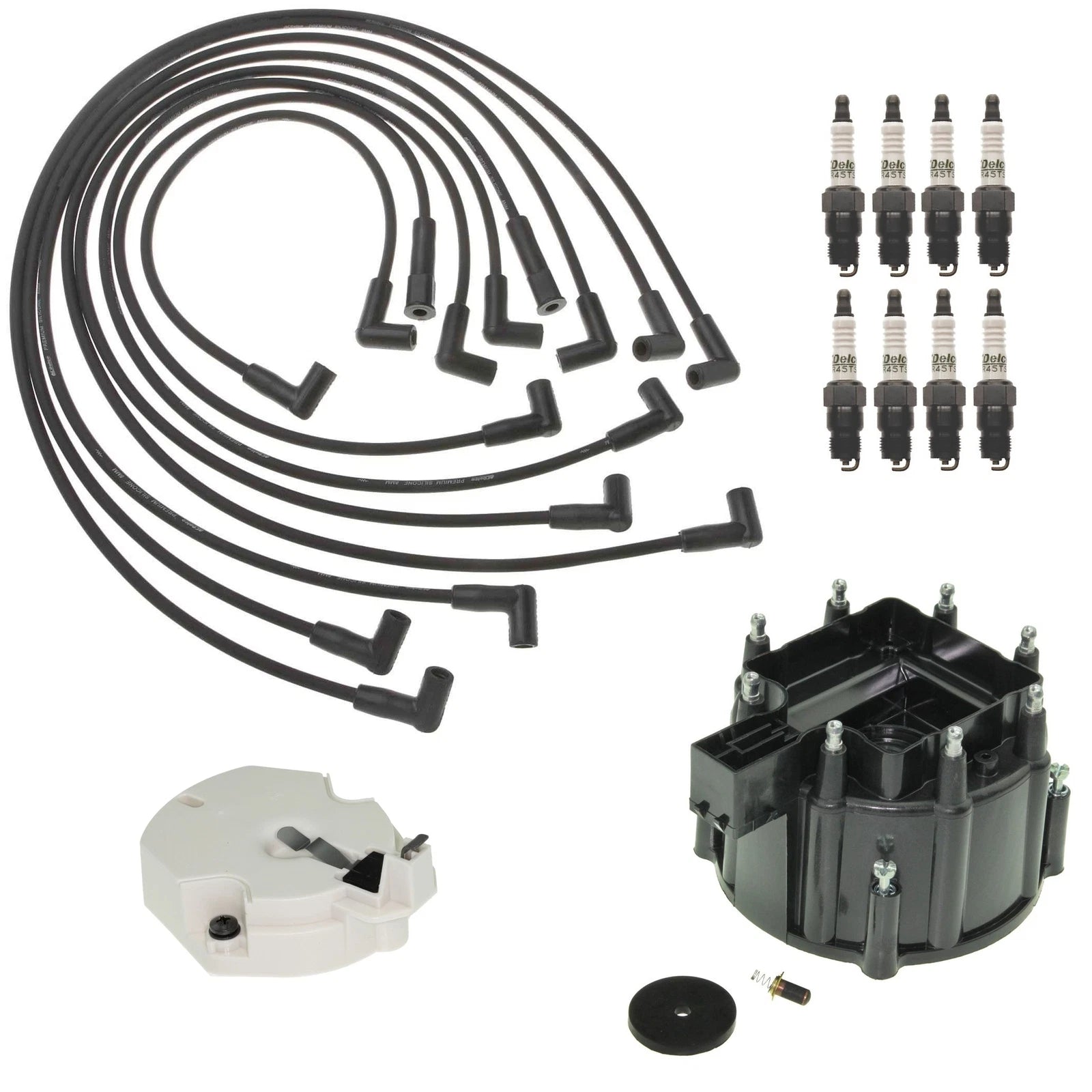 ACDelco Ignition Kit for Chevy GMC V8 (1996–2002) - Rotor, Cap, Wires, Plugs