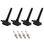 Set of 4 Ignition Coils + Spark Plugs for Chrysler Dodge Dart Jeep Ram 2.4L L4 UF751