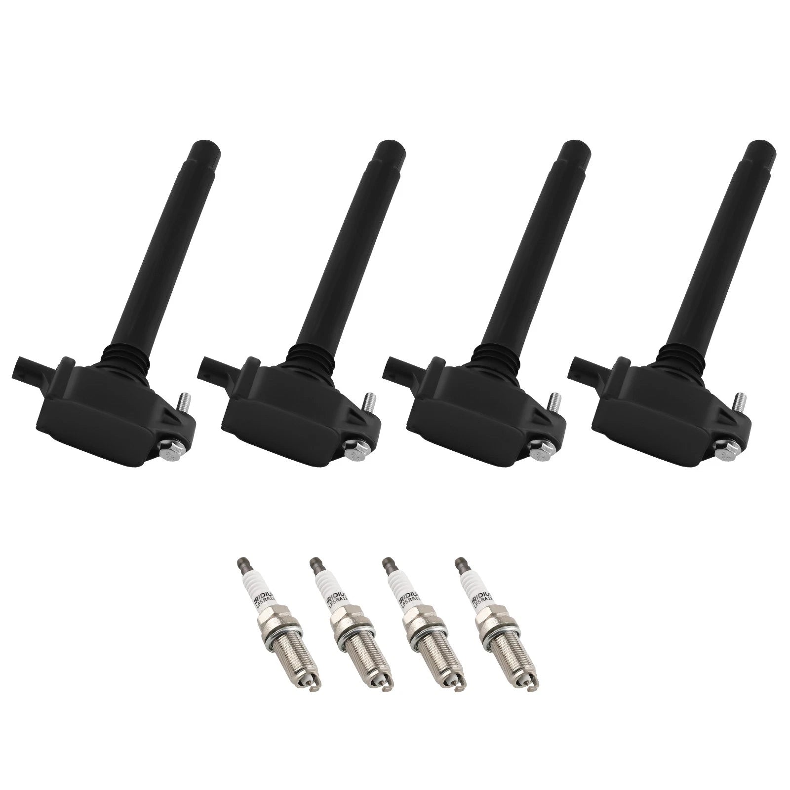 Set of 4 Ignition Coils + Spark Plugs for Chrysler Dodge Dart Jeep Ram 2.4L L4 UF751