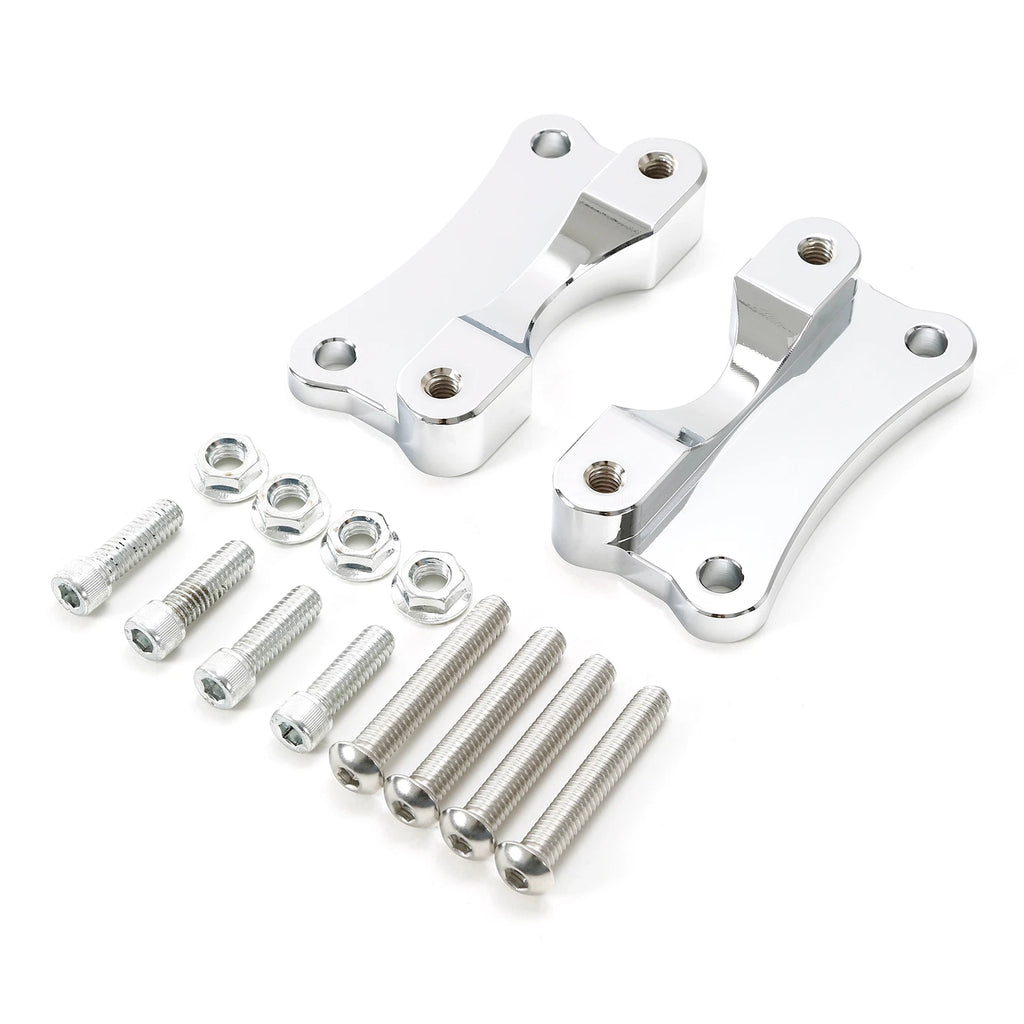Chrome Front Fender Spacer Mount Bracket for Harley Street Glide (2014–2023)