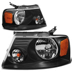 Black Headlight, Amber Lens Corner, LED Fog Light Set for Ford F150 (2004–2008)