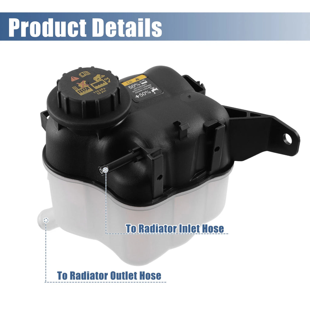 Coolant Radiator Reservoir Tank AG1Z8A080C with Cap for Ford Explorer (2016–2018)