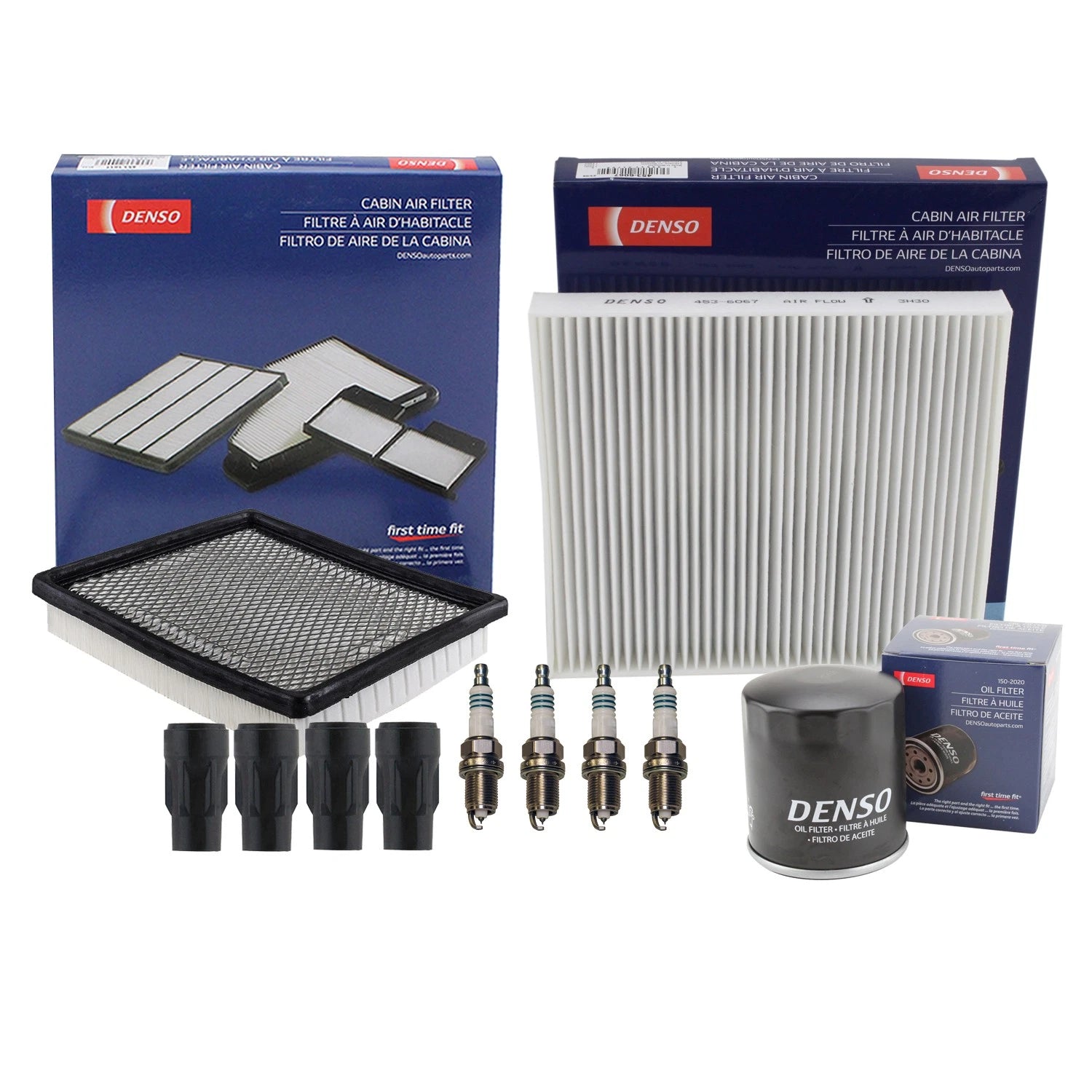 Denso Tune Up Kit 4 Spark Plugs & Boots for Dodge Avenger Sebring (2007–2010)