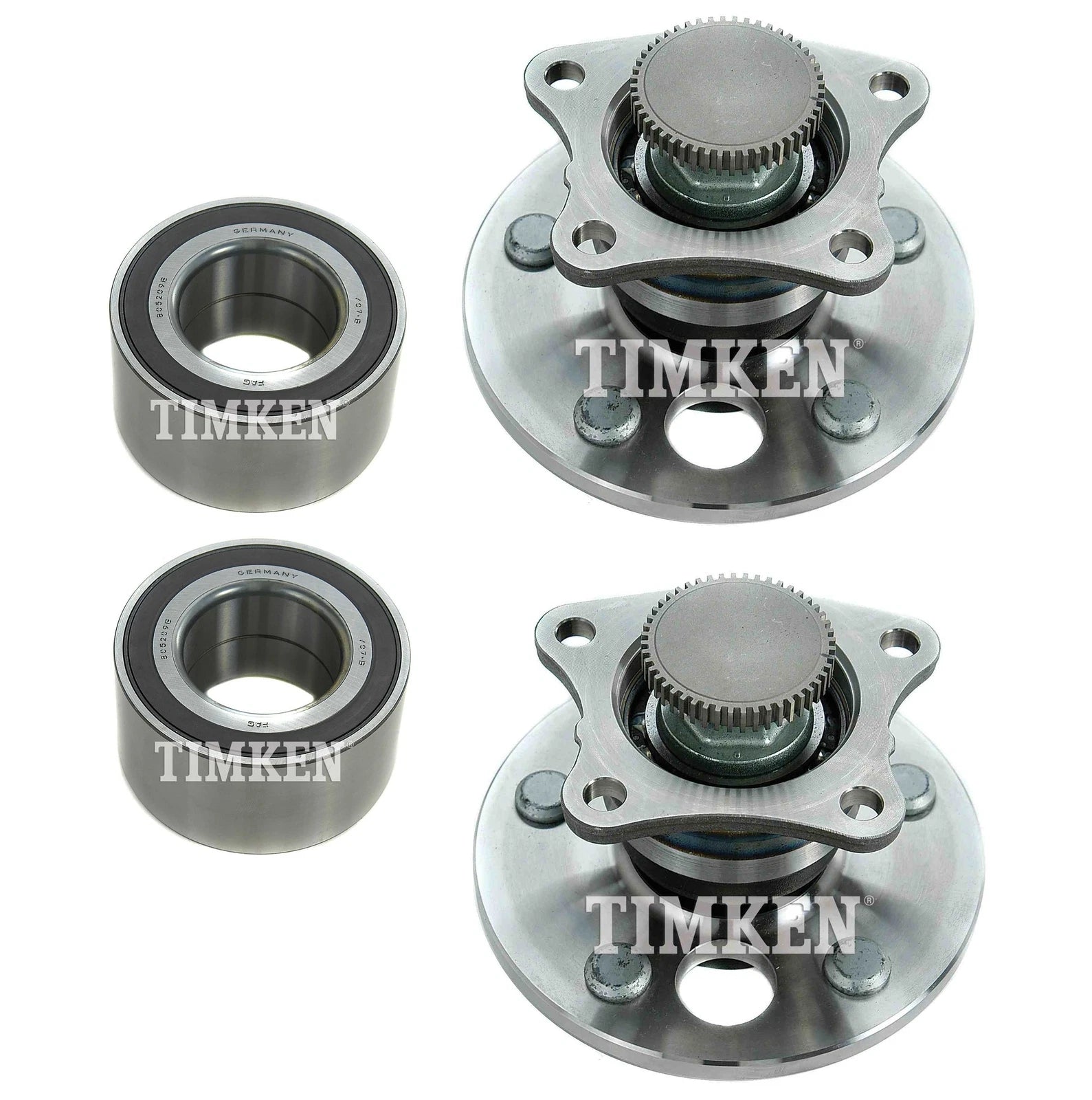 Front and Rear Wheel Bearings & Hubs Kit for Lexus ES300 (1992–2001)