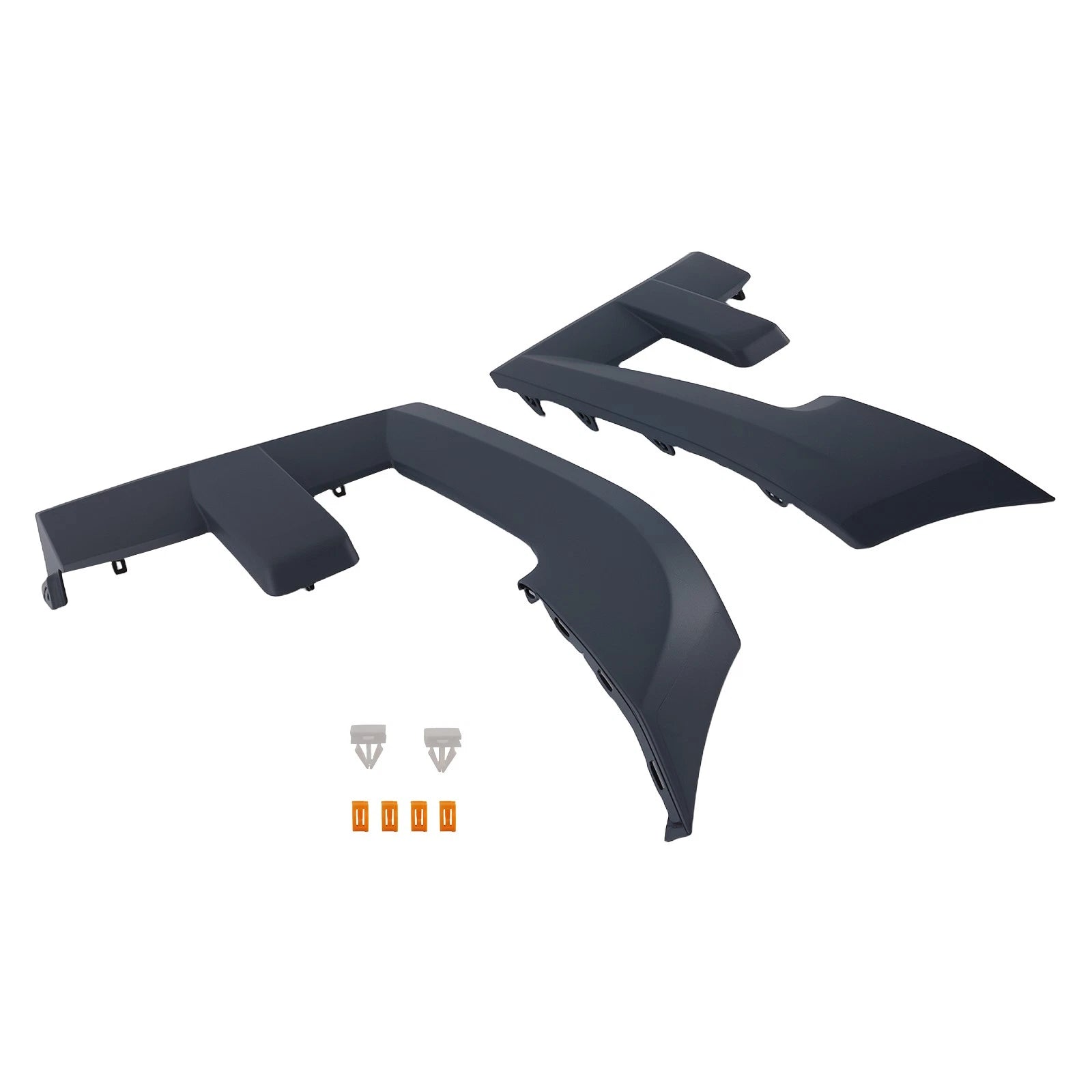 Pair of Headlight Bezel Molding Trim for Ford F150 (2015–2017) Gray