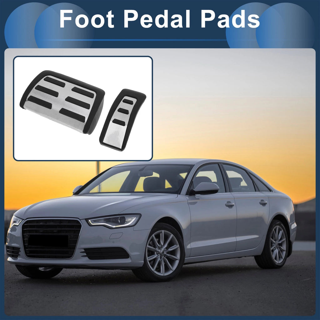 Set of 1 Automatic Footrest Pedals Cover for Audi A6 (2005–2011) Silver Tone