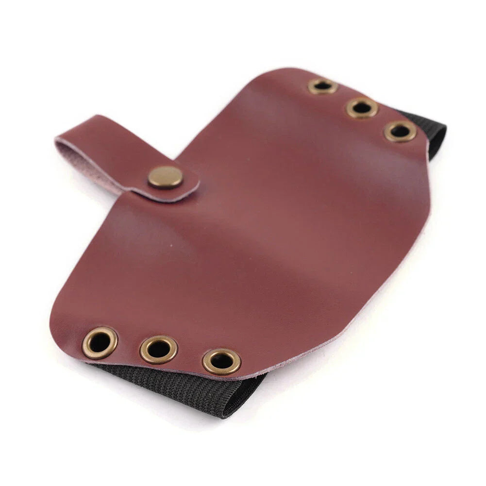 Leather Shifter Cover Boot for Motorcycle Gear Pedal - Wine Red