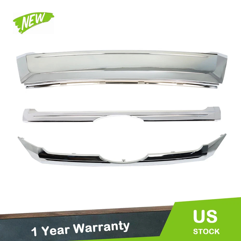 3Pcs Chrome Grille Trim for Ford Edge (2011–2014)