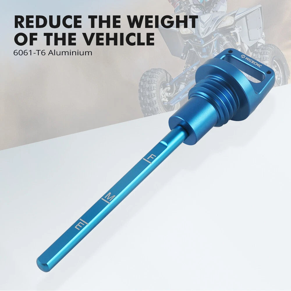 Engine Oil Dipstick Level Plug for Yamaha YFZ450X (2010–2011), YFZ450R (2009–2023) Blue