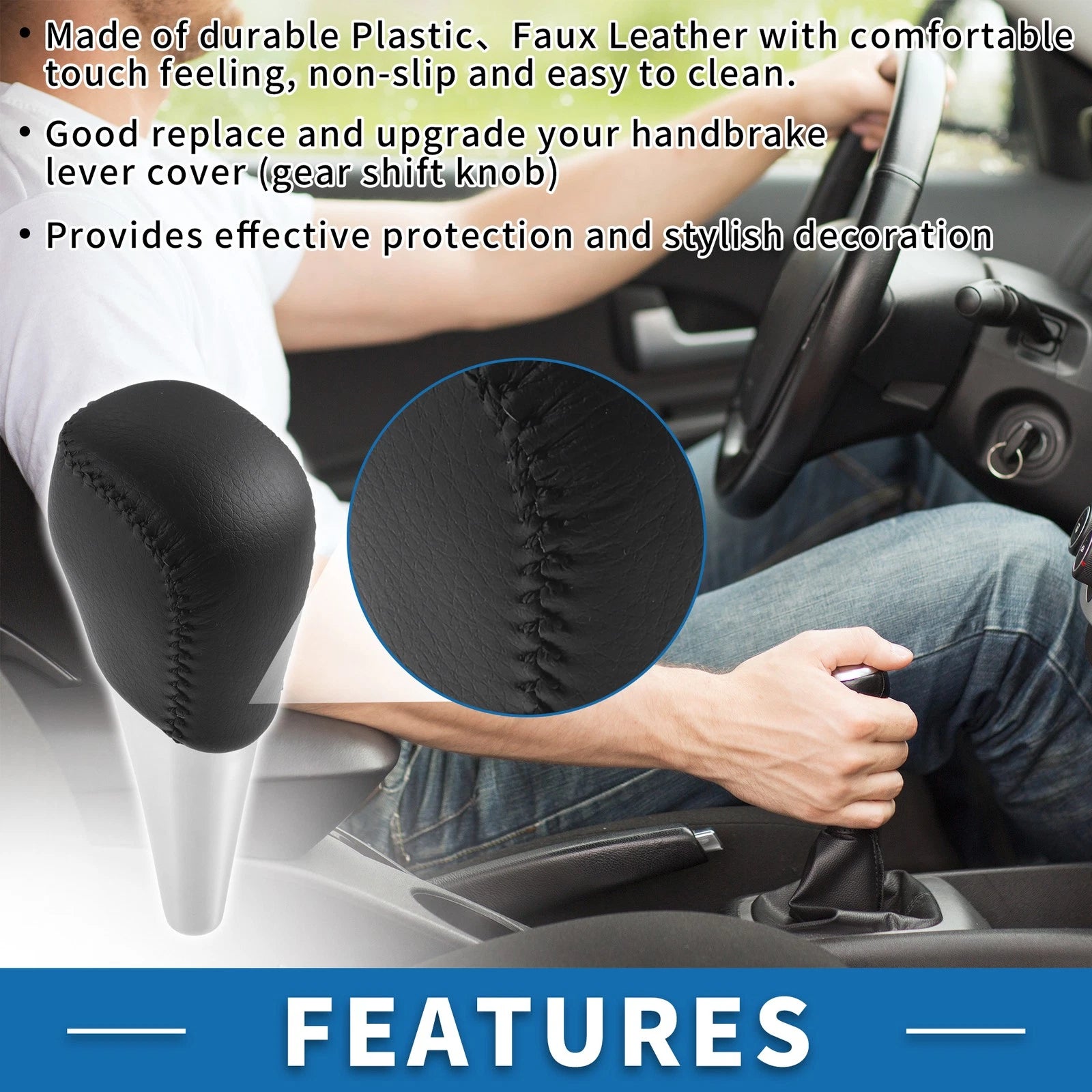 Automatic Gear Shifter Knob for Toyota Camry (2007–2014) - Plastic Faux Leather