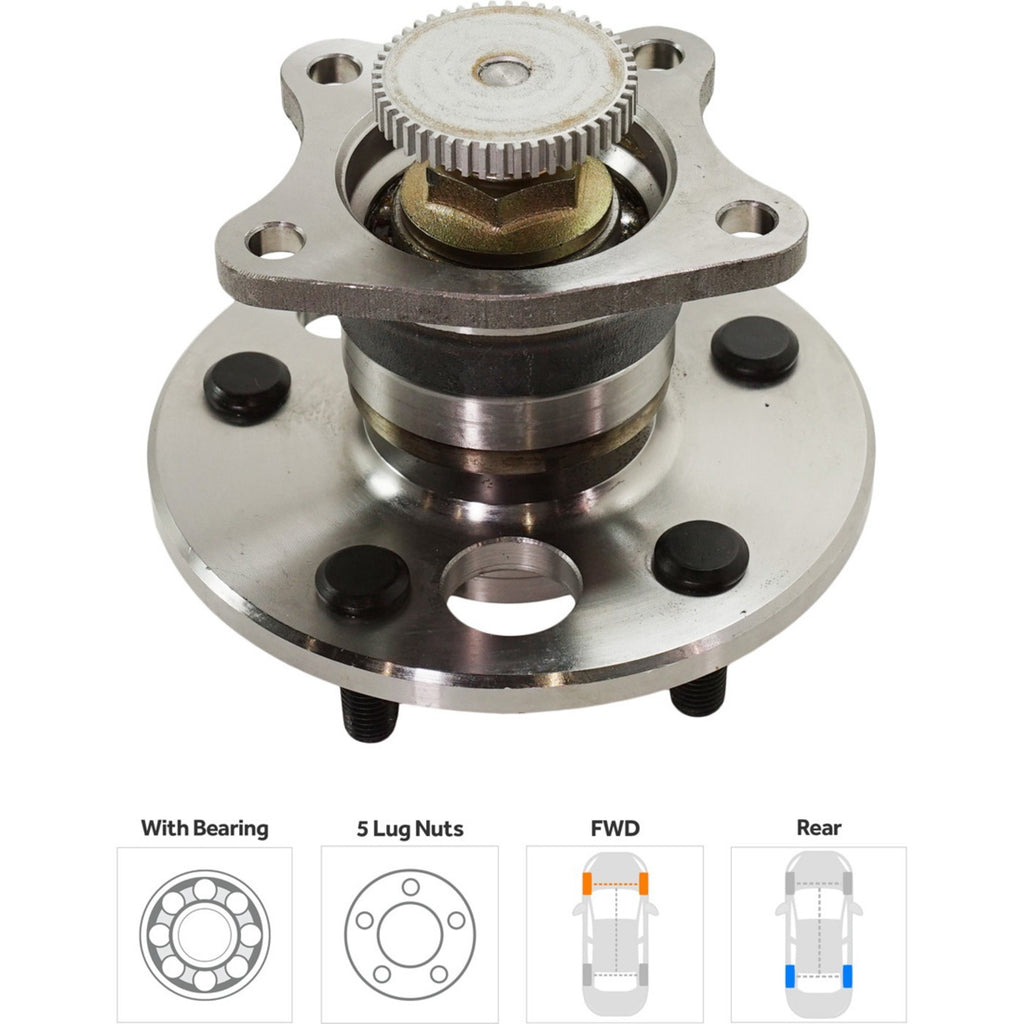 Wheel Hubs for Toyota Camry (1992–2001) Rear LH & RH 5 Lug with Bearing