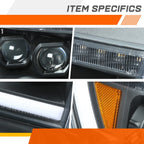 LED DRL Projector Sequential Signal Headlights for Ram 1500 (2019–2024)