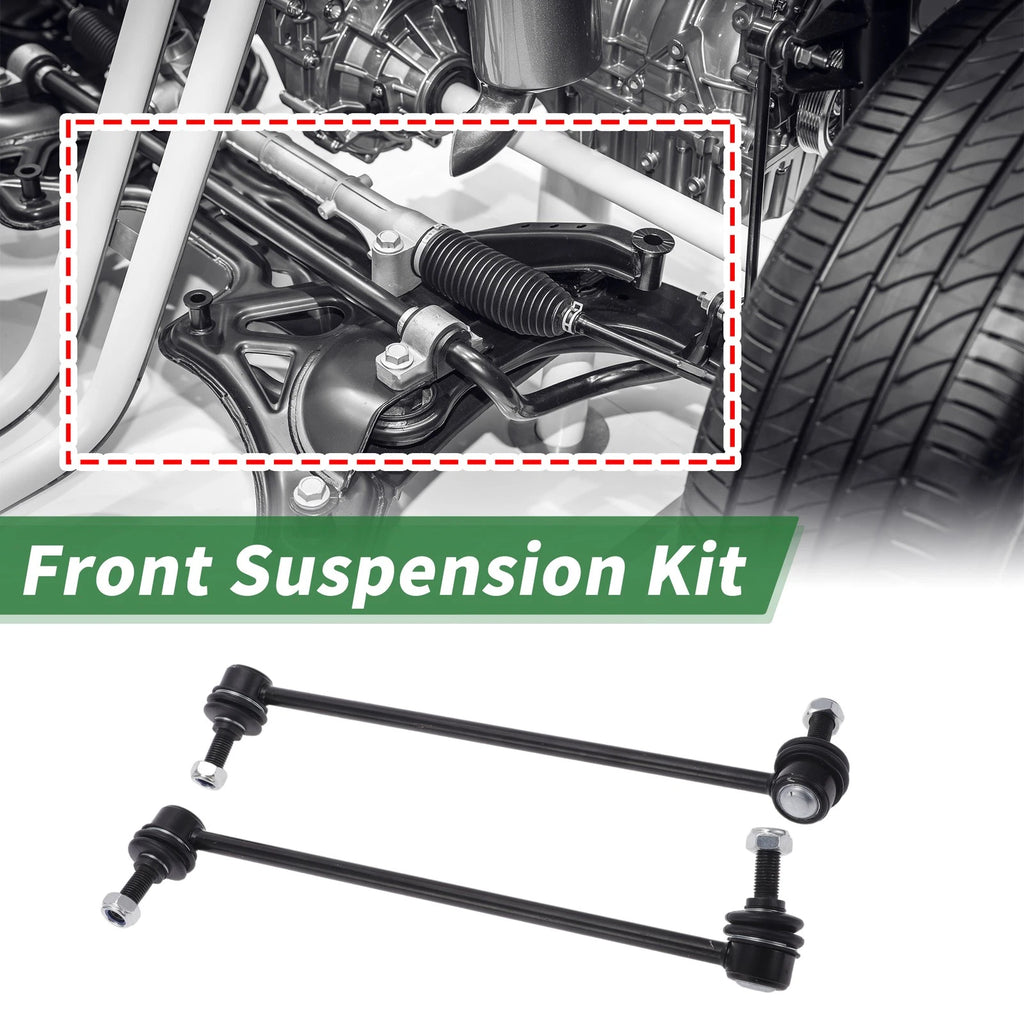 Set of 6 Front Outer Tie Rod Ends & Sway Bar Link for Kia Sorento 