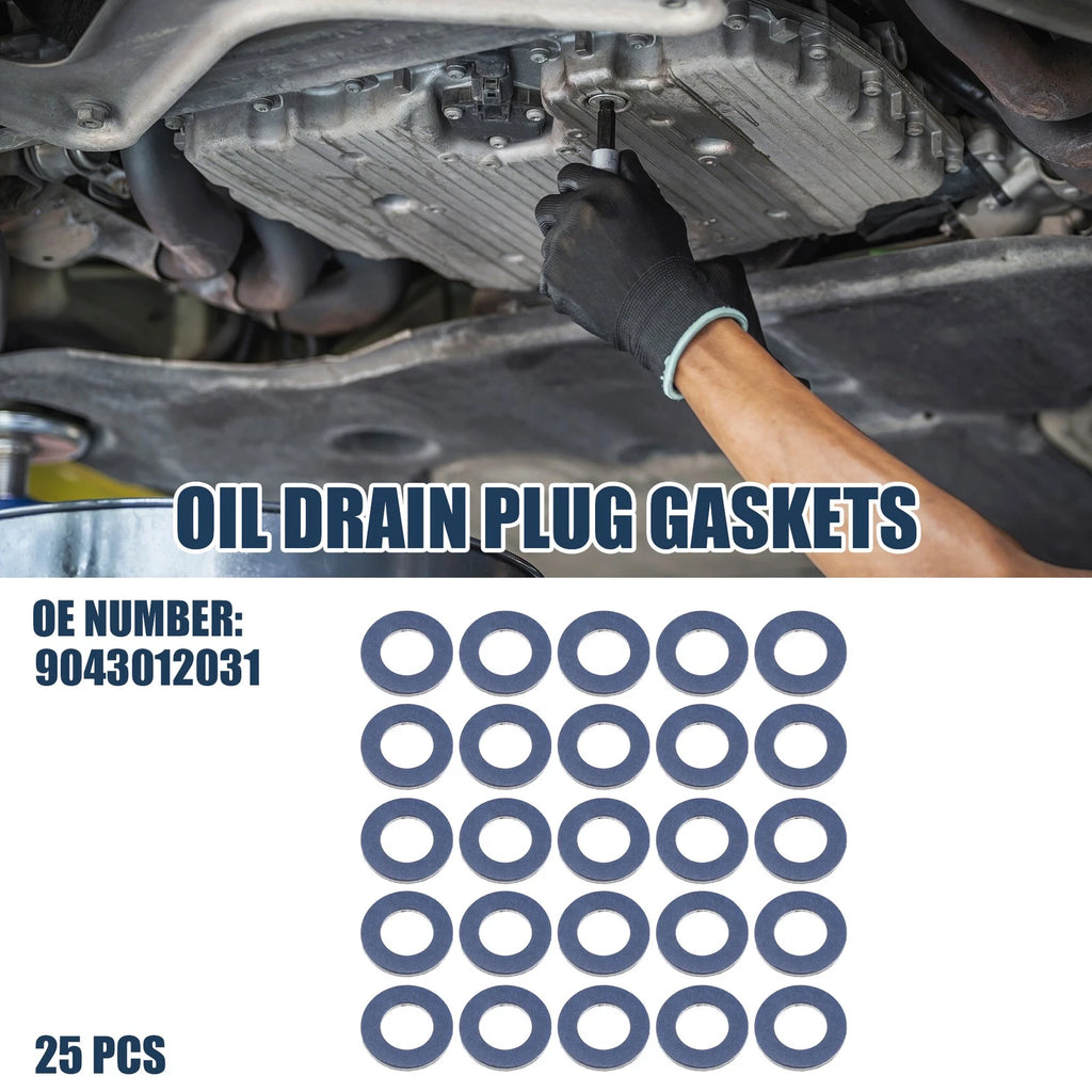 25pcs Oil Drain Plug Gaskets 12mm ID No. 9043012031 for Toyota 4Runner (1990–2018)
