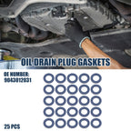 25pcs Oil Drain Plug Gaskets 12mm ID No. 9043012031 for Toyota 4Runner (1990–2018)