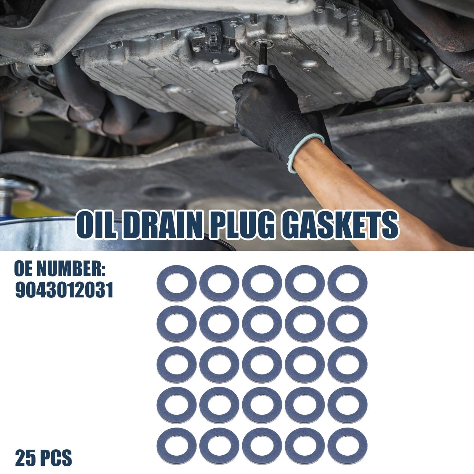 25pcs Oil Drain Plug Gaskets 12mm ID No. 9043012031 for Toyota 4Runner (1990–2018)