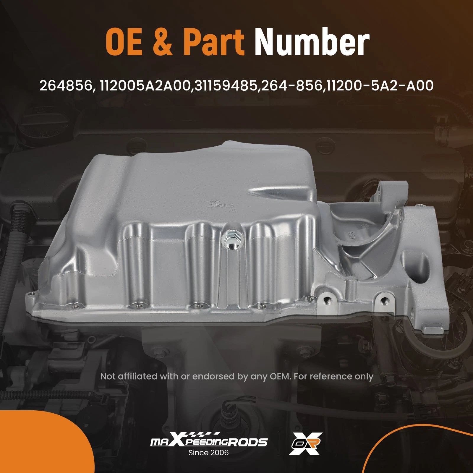 Aluminum Oil Pan for Honda Accord Acura TLX 2.4L (2013–2020)