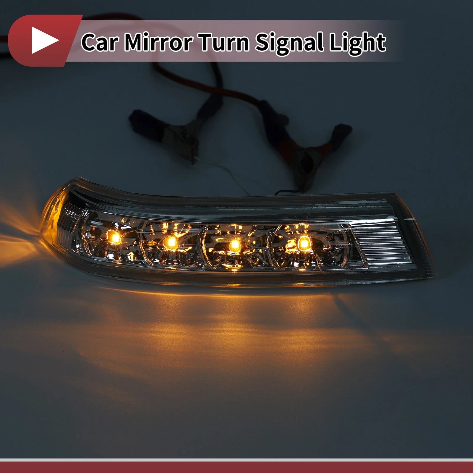 Mirror Turn Signal Light for Hyundai Santa Fe (2013–2018) No. 876133J000 Left Gray Clear