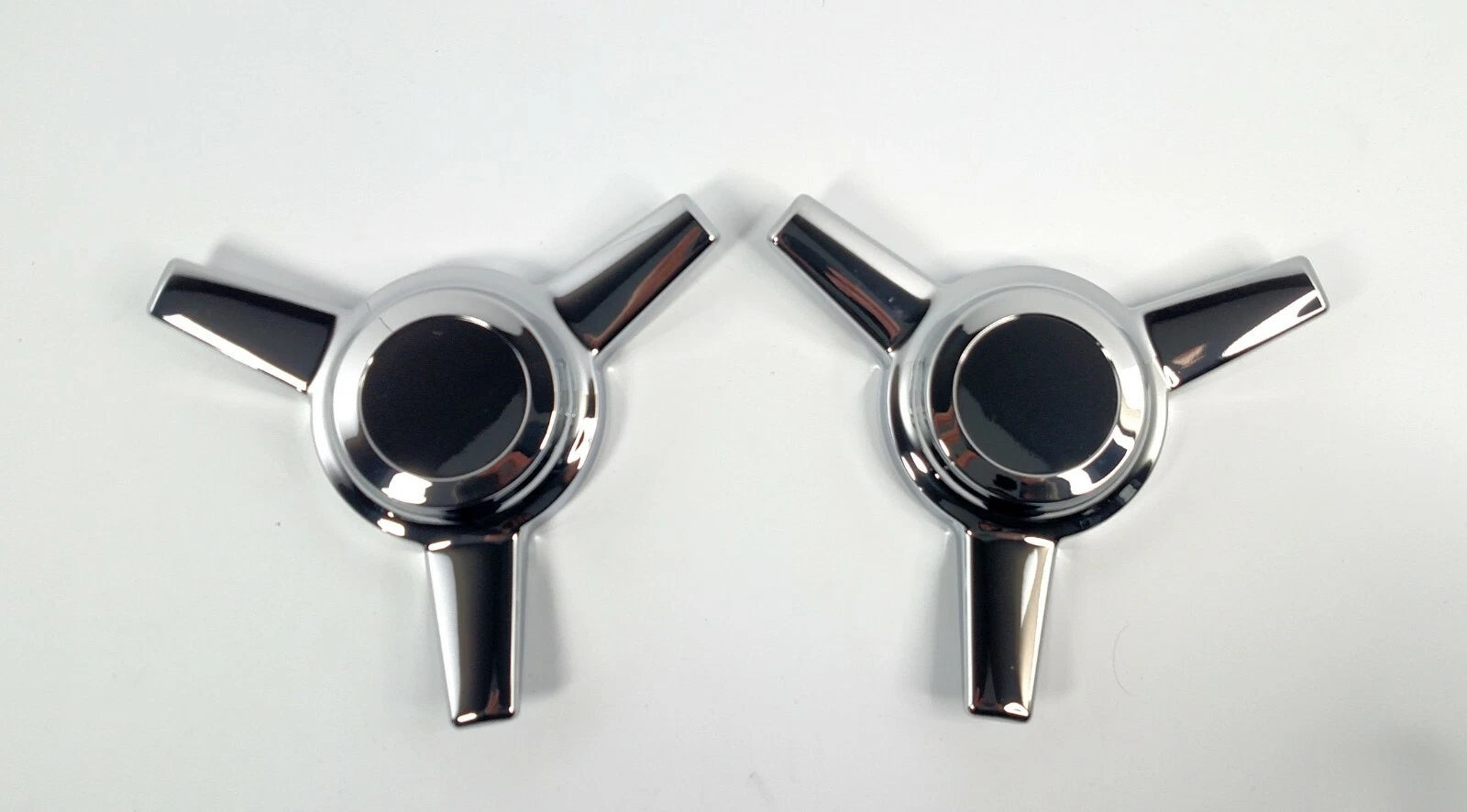Chrome Metal Spinners 3 Bar Pair for Custom Wheels (Universal)