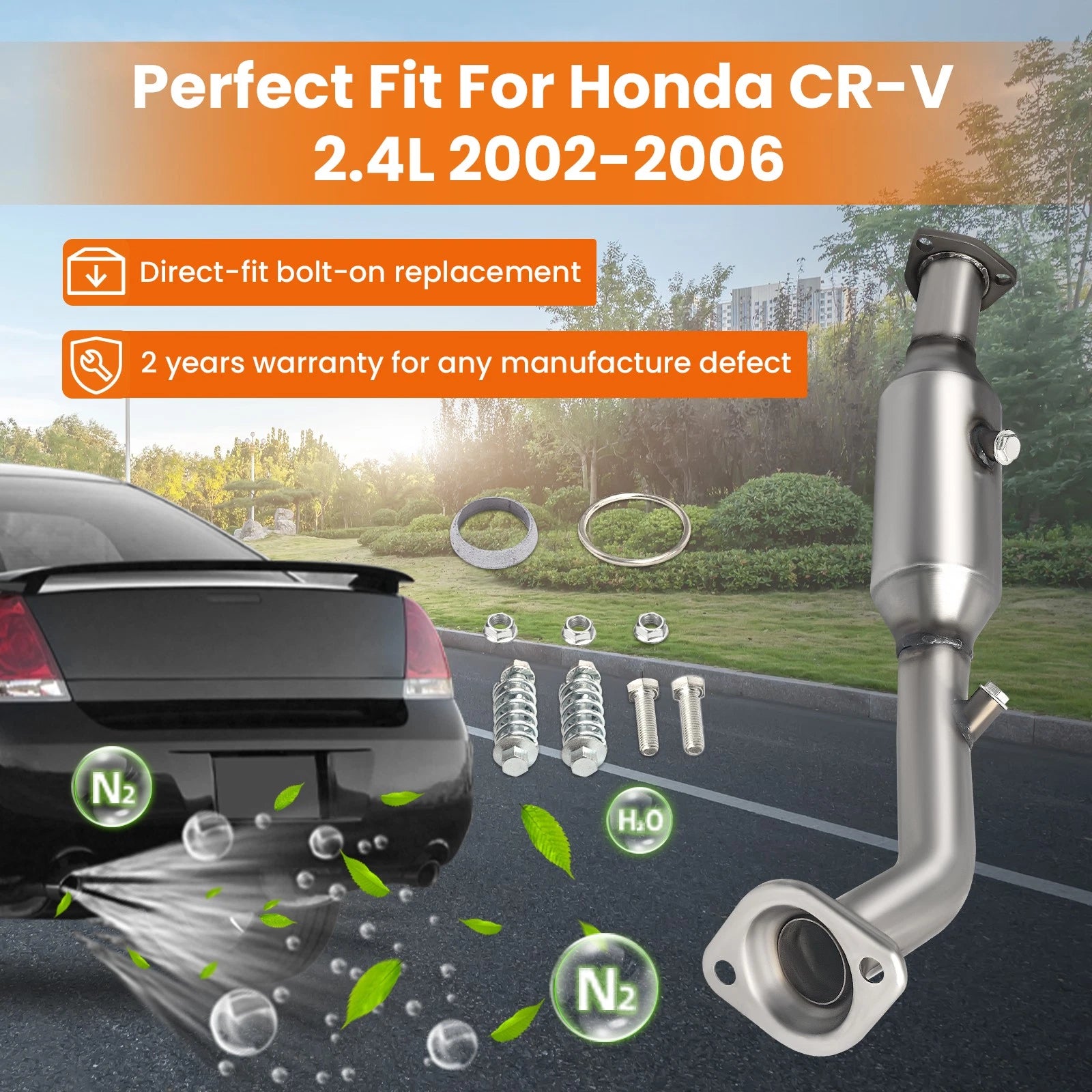 Exhaust Catalytic Converter for Honda CR-V 2002–2006 2.4L