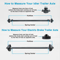 3.5K TK Trailer Axle 5 Lug Electric Brake for Boat Cargo Dump RV (3500 lb)