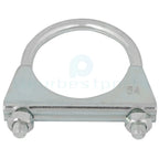 2" U-Bolt Uclamp Muffler Saddle Exhaust Pipe Clamp for Universal Fit