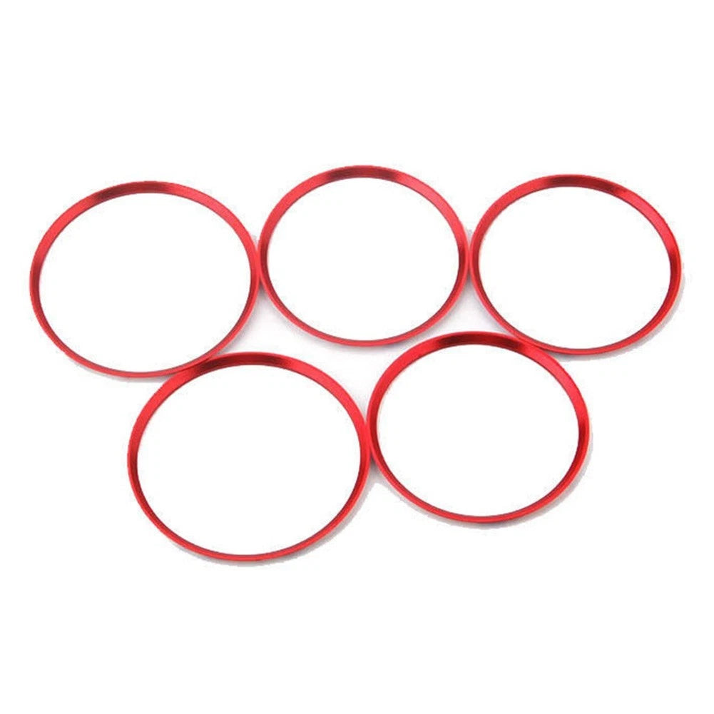 Set of 5 Air Vent Rings Outlet Cover Trim for Car