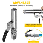 Grease Gun Coupler for High-Pressure Quick Release Nozzles